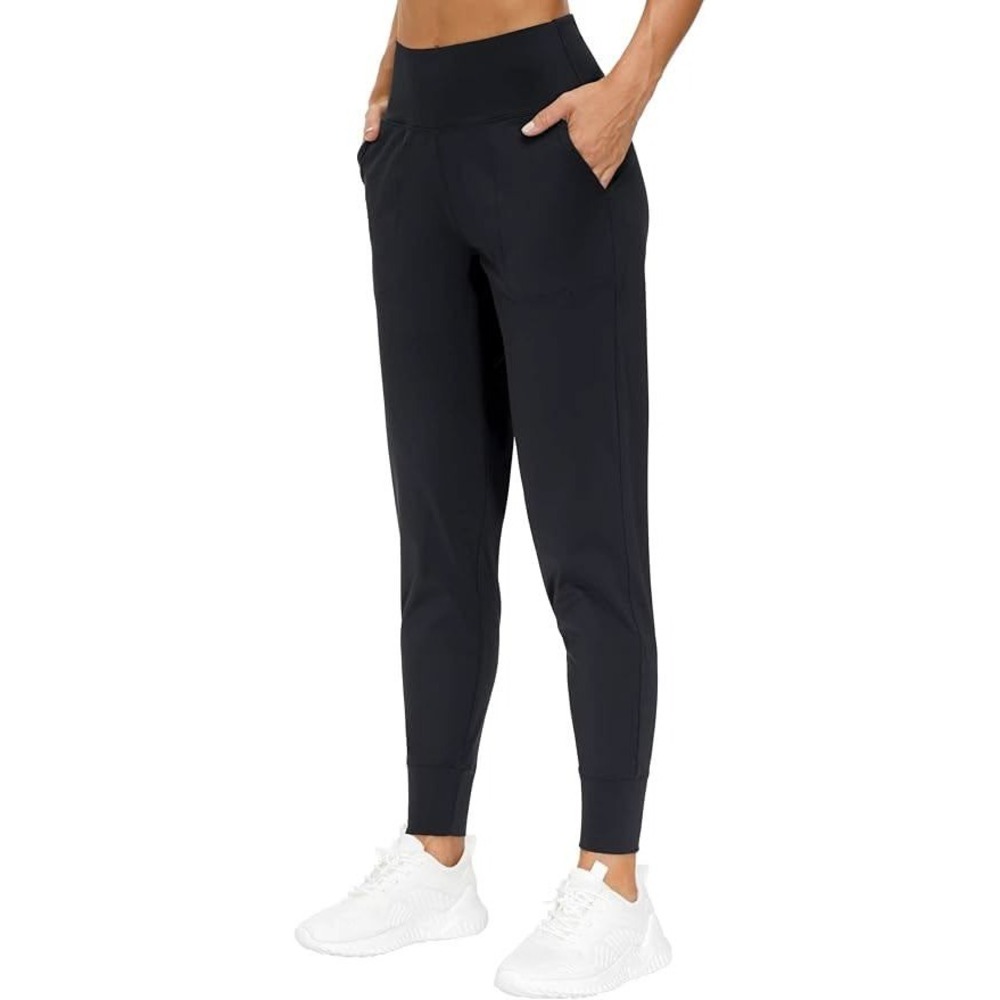 THE GYM PEOPLE Joggers Women Small Black High Waisted Tapered Athletic Pants NWT